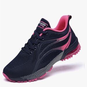 Lamincoa Women Air Running Shoes Athletic Sneakers Non Slip Blue Pink Size 7.5-8
